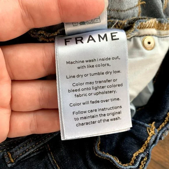 FRAME Denim Le High Skinny Slit Hem Skinny Jeans In Wythe - Picture 9 of 12